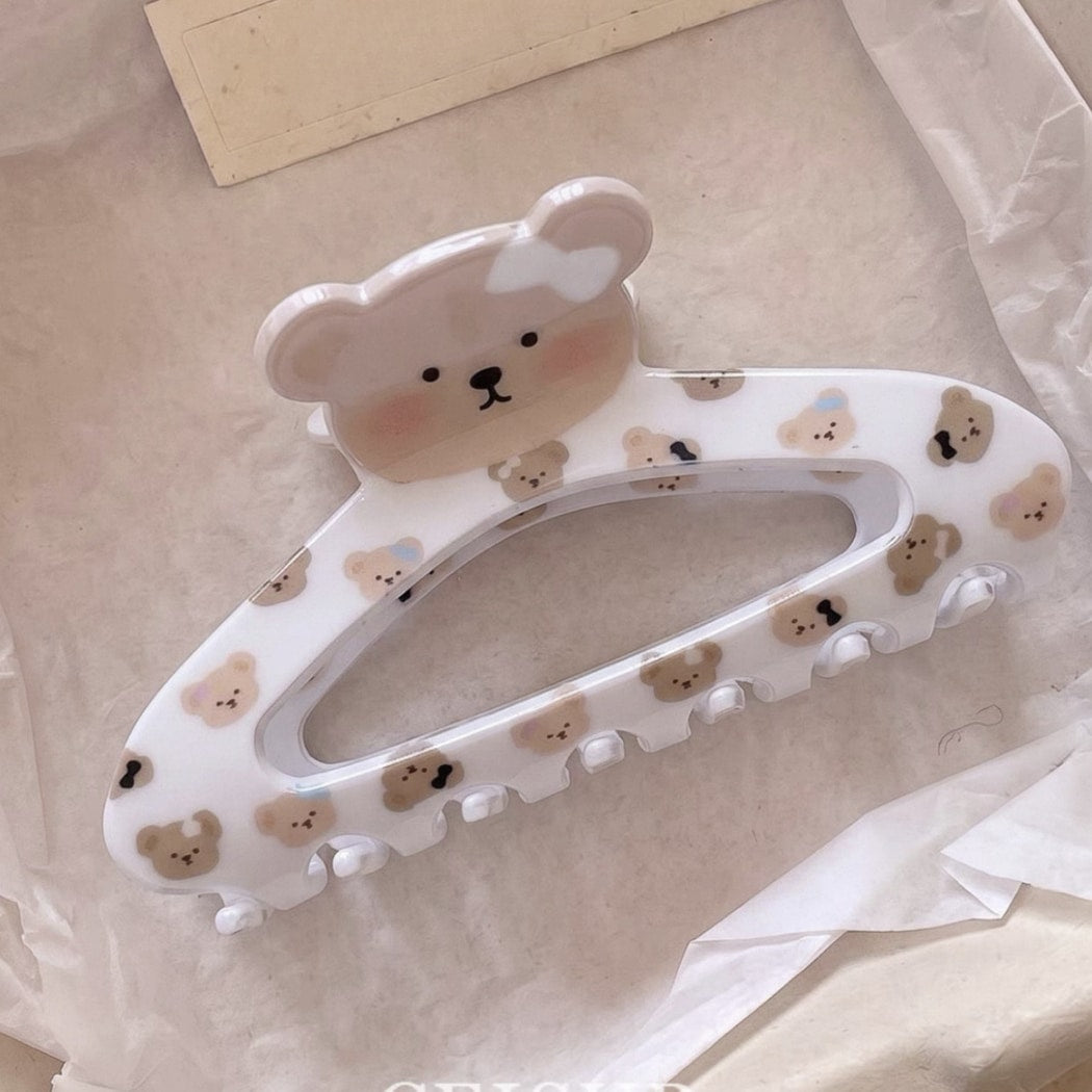 Beau - Cute Bear Pattern Acrylic Claw Hair Clip