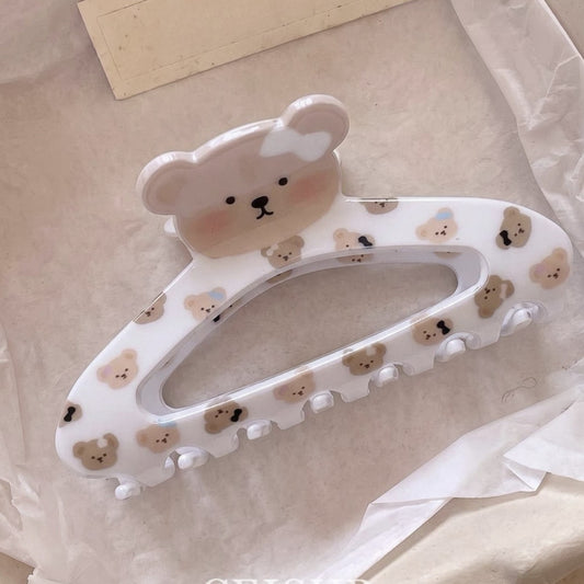 Beau - Cute Bear Pattern Acrylic Claw Hair Clip