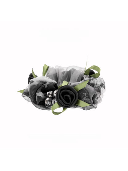 Gifty - Polyester Floral Bow Detail Scrunchie