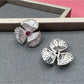 Earedge - Flower Shape Synthetic Zircon Stud Earrings