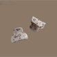 Beau - Floral Print Bow Plastic Hair Claw Clip