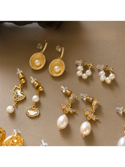 Earedge - Vintage Irregular Sculpted Drop Earrings