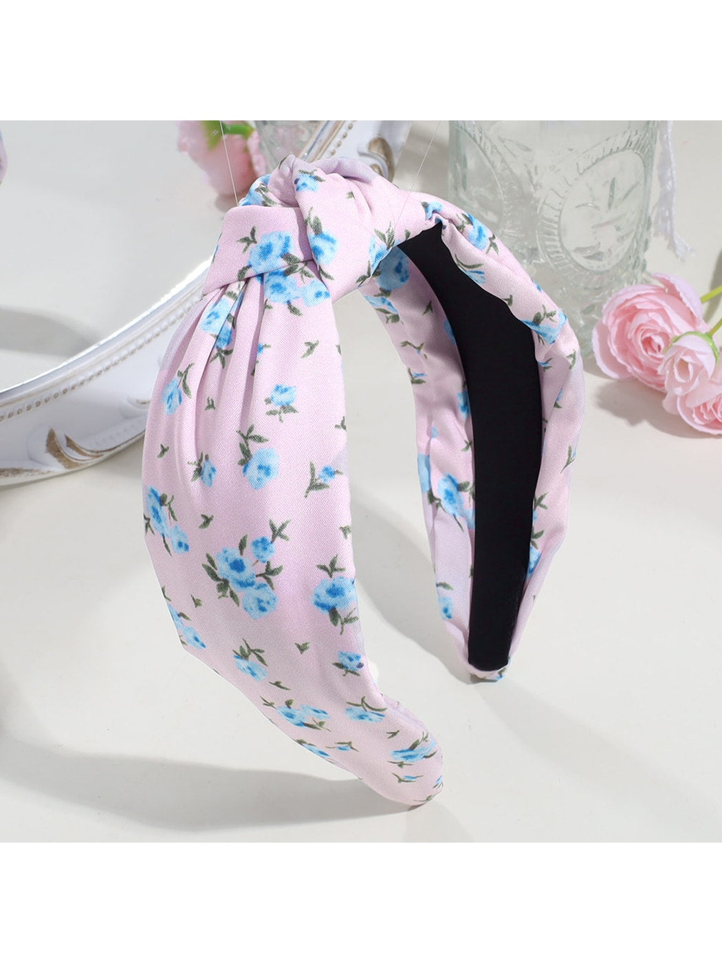 Gifty - Sweet Floral Print Knotted Fabric Headband