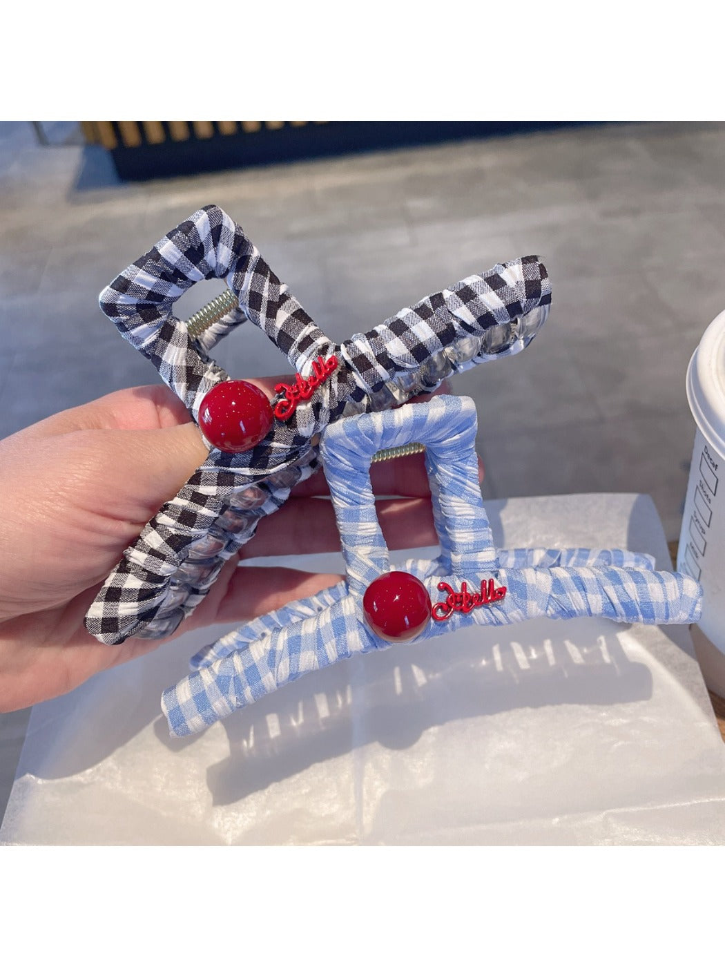 Beau - Spring Summer Plaid Hair Claw Clip