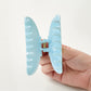 Beau - Marble Look Semi Circle Plastic Claw Clip