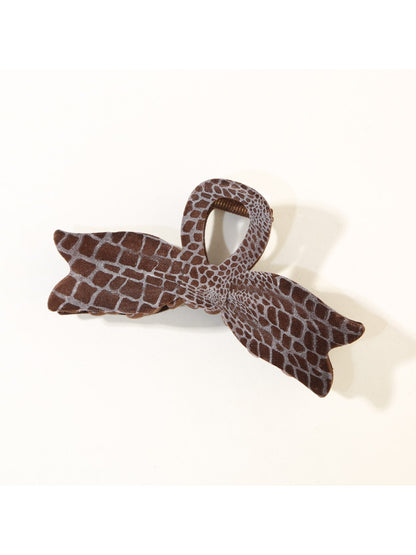 Beau - Vintage Leopard Print Bow Claw Clip