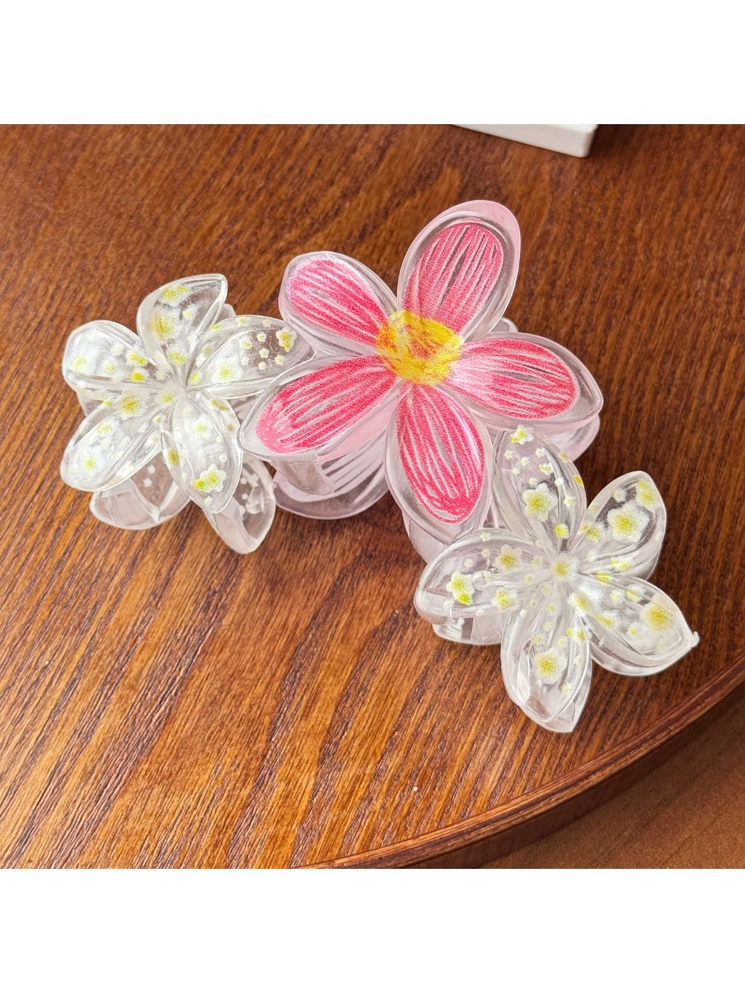 Beau - Candy Color Flower Hair Claw Clip