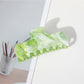 Beau - Marble Swirl Flat Plastic Hair Claw Clip