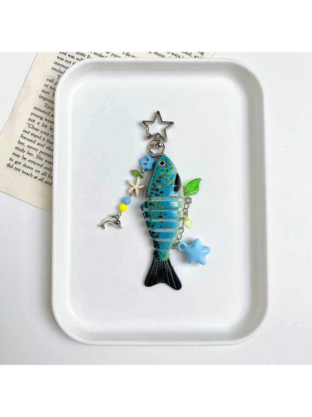 Keypus - Alloy Plastic Fish Bag Hanging Charm Keychain