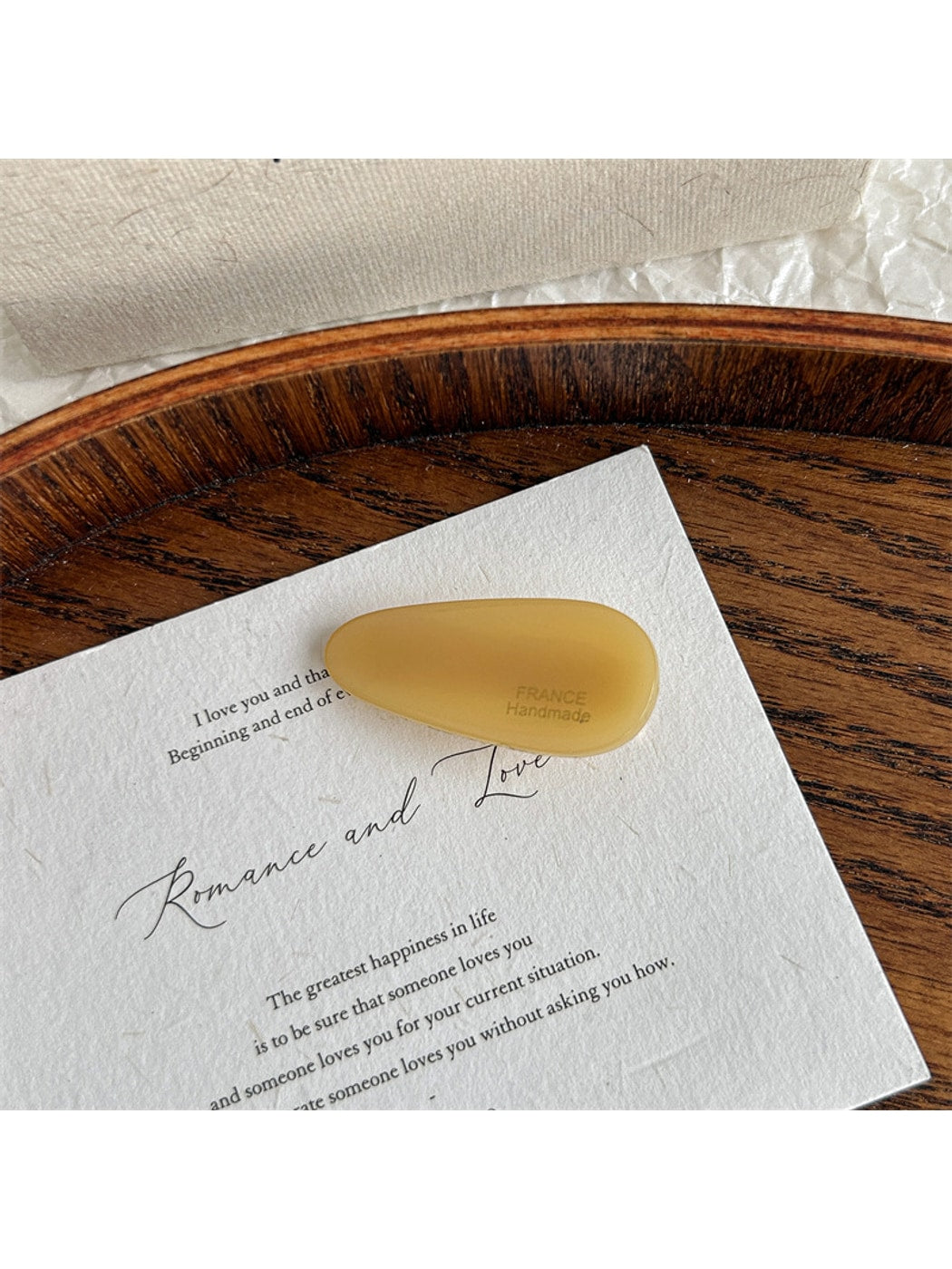 Beau - Water Drop Acetate Duckbill Side Bang Hair Clip