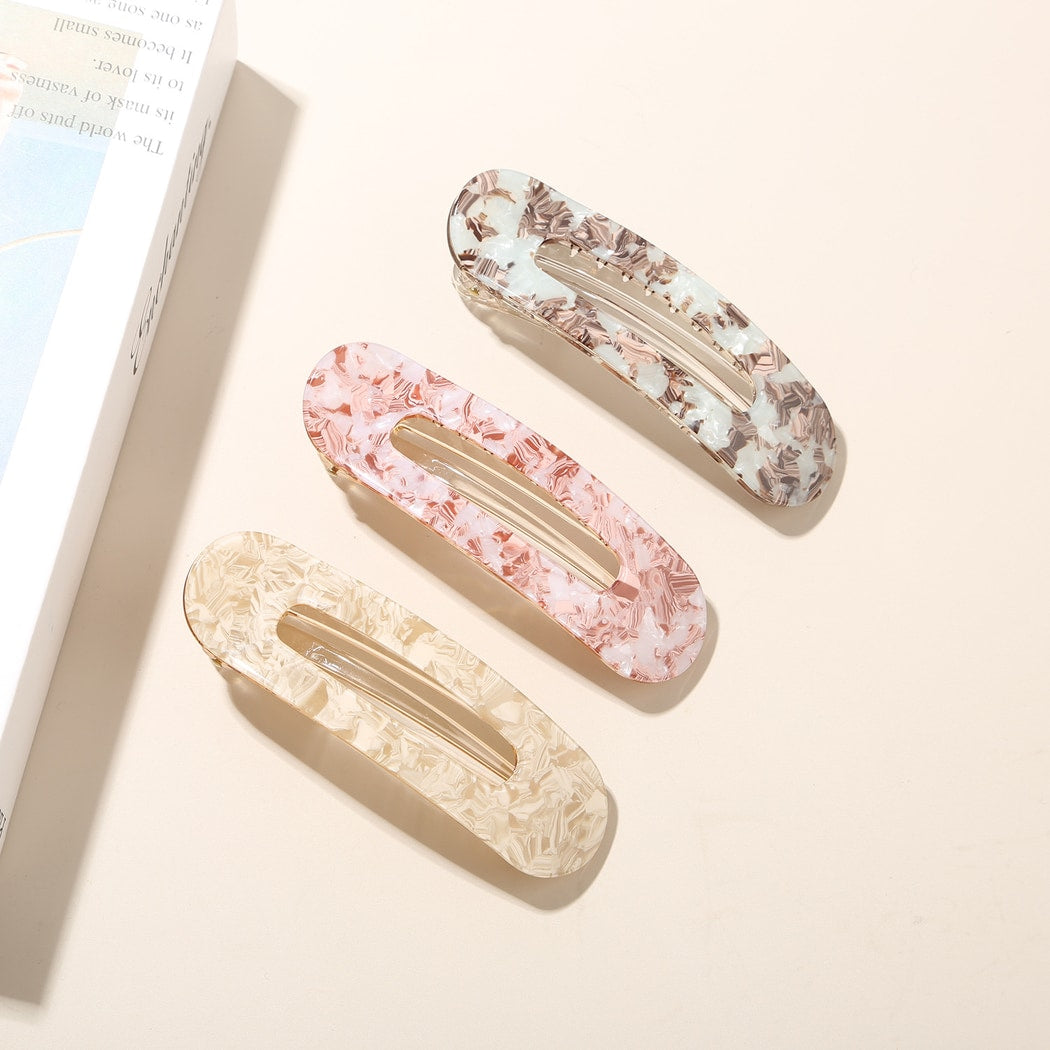 Beau - Women's Acetate Oval Hair Clip