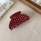 Beau - Polka Dot Fan Shape Acetate Claw Clip