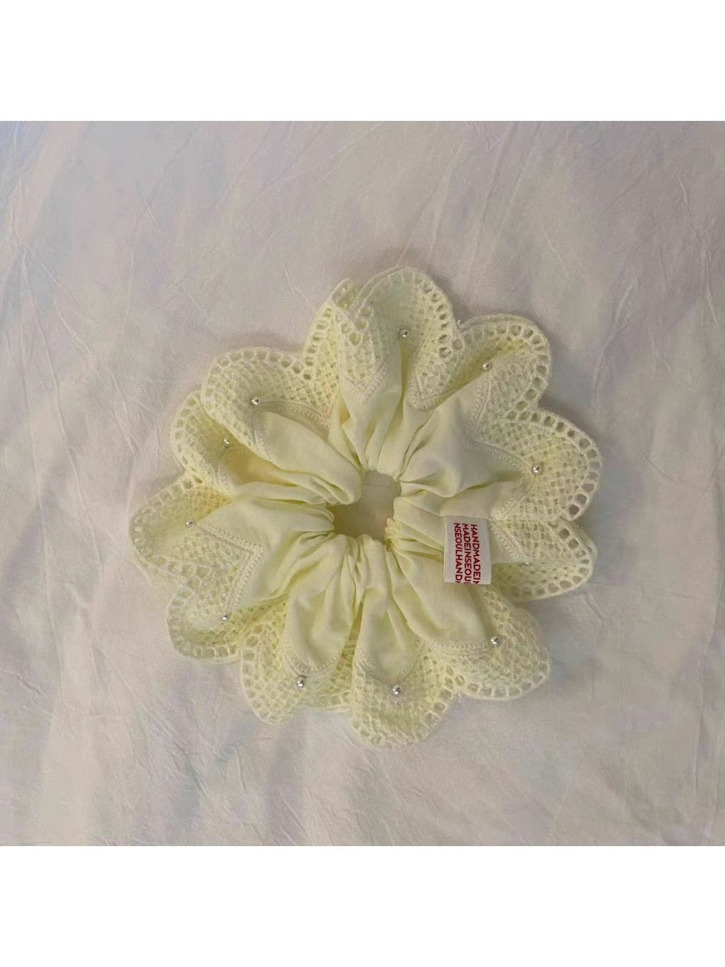 Gifty - Sweet Lace Checkered Hair Tie