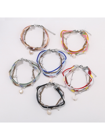 Lovra - Beaded Bohemian Wave Detail Beaded Bracelet