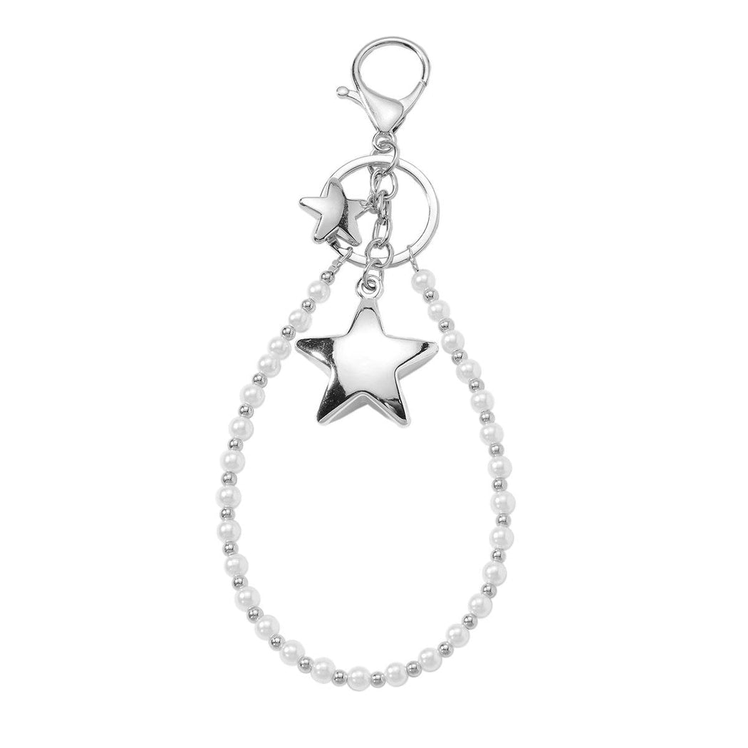 Keypus - Sweet Bow and Star Beaded Keychain