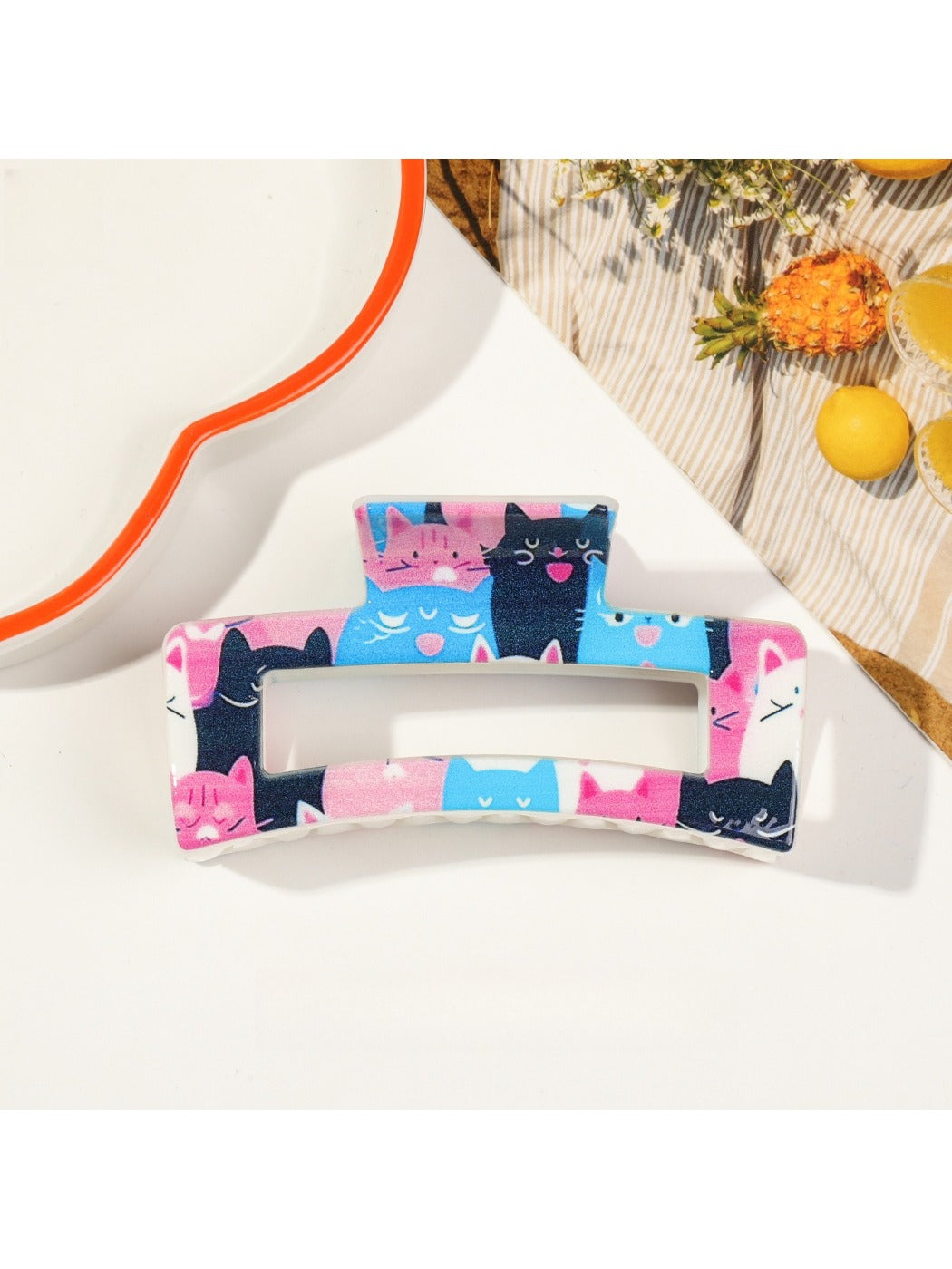 Beau - Cat Pattern Anti-Slip Shark Hair Clip
