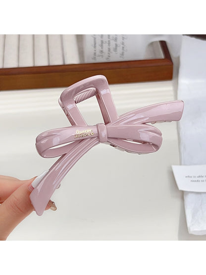 Beau - Glossy Butterfly Bow PC Plastic Claw Clip