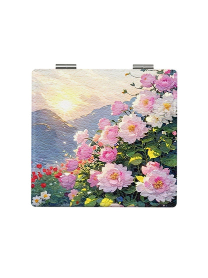 Mirroray - Scenic Floral Compact PU Glass Mirror