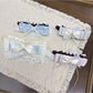 Beau - Lace Trim Ribbon Bow Decorative Banana Clip