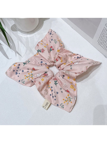 Gifty - Floral Square Scrunchie Large Hair Tie Bow