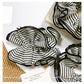 Gifty - Elegant Grey Striped  Scrunchies