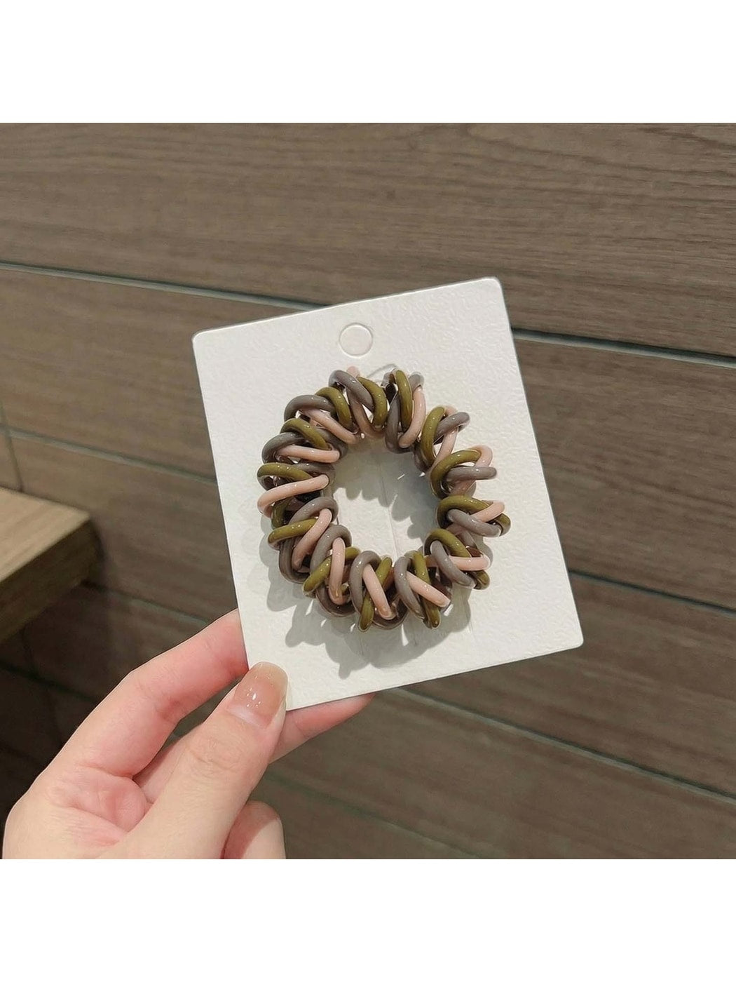 Gifty - Braided Elastic Spiral Polyester Hair Tie