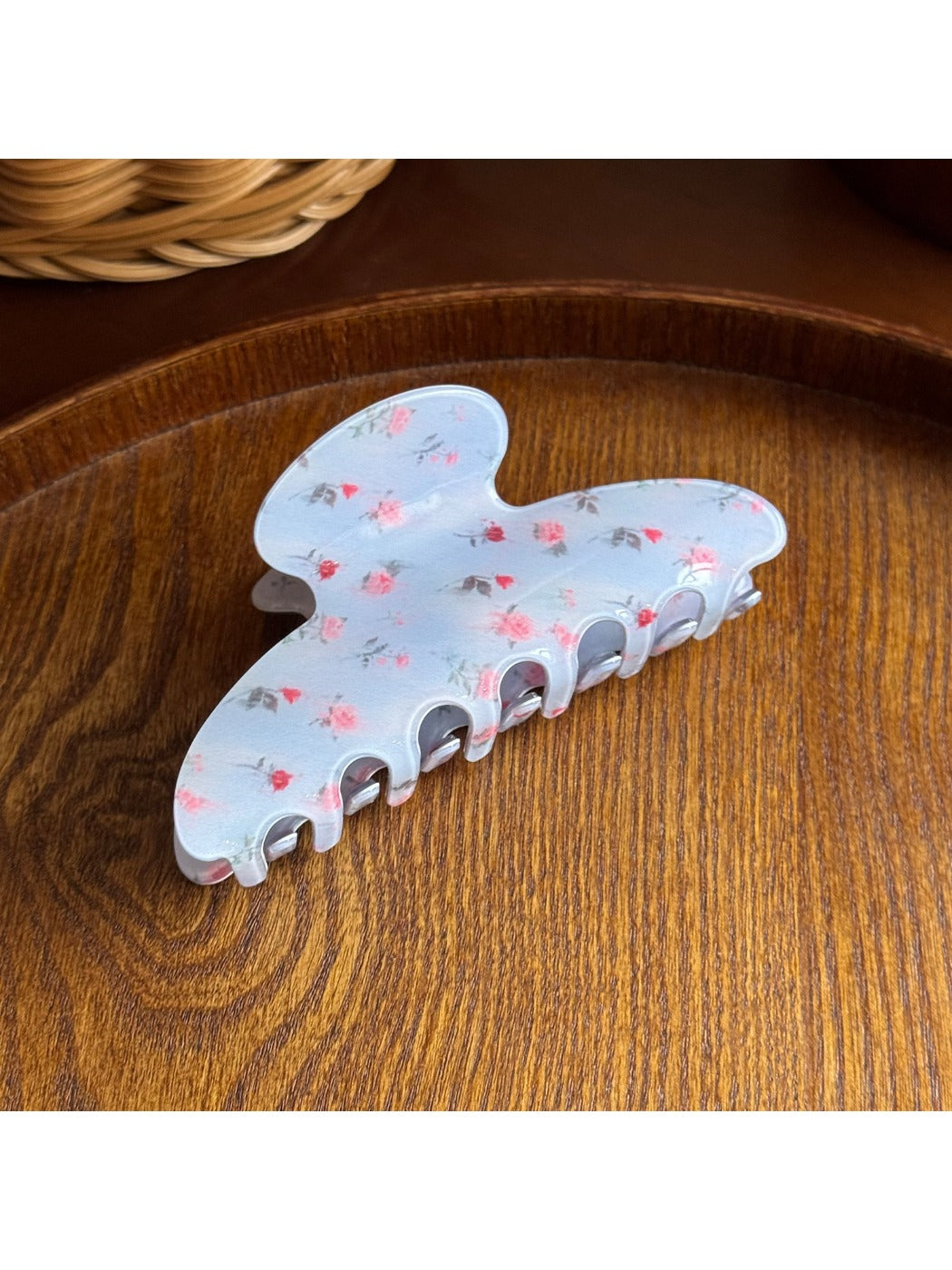 Beau - Sweet Floral Print Acrylic Claw Clip