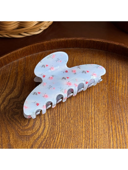 Beau - Sweet Floral Print Acrylic Claw Clip