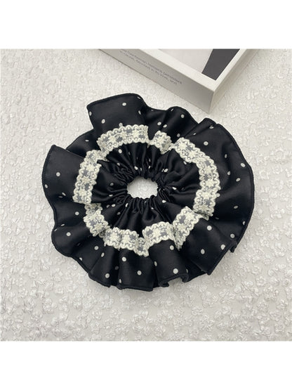 Gifty - Polka Dot Lace Satin Hair Loop