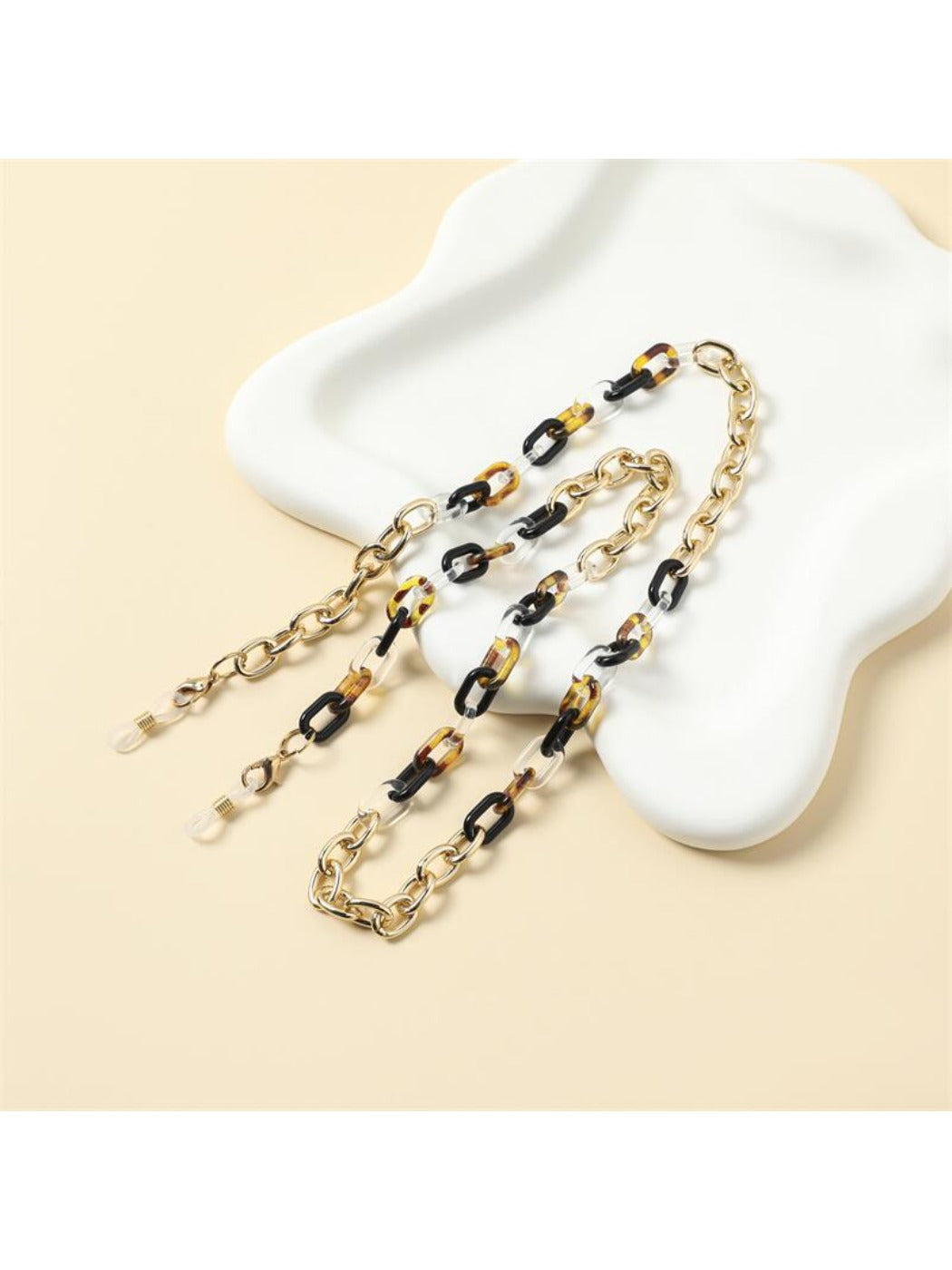 Velra - Leopard Print Color Blocked Eyeglass Strap