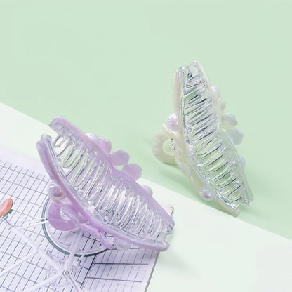 Beau - Floral Pearl Hair Claw Clips