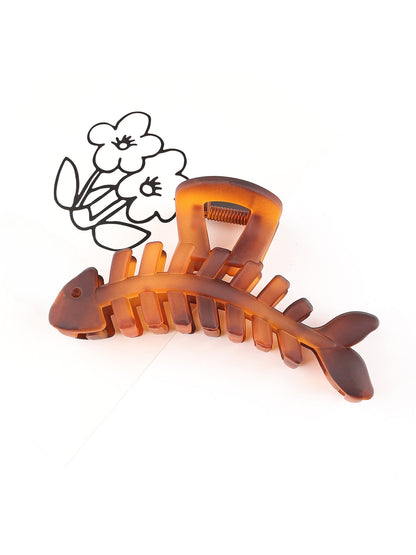 Beau - Animal Motif Plastic Fish Bone Claw Clip