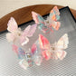 Beau elegant double layer butterfly shaped claw clip in soft pastel pink