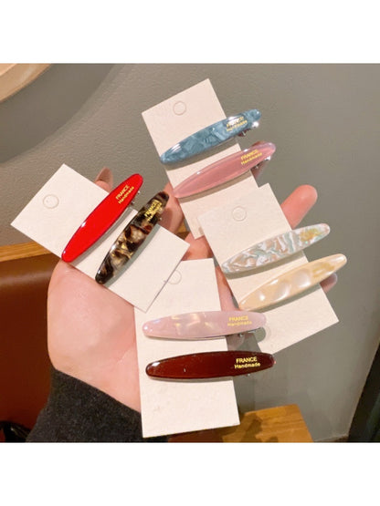 Beau - Acetate Oval Duckbill Side Hair Clip
