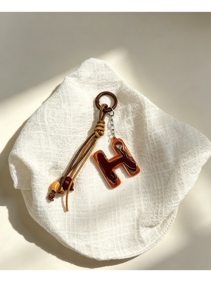 Keypus - Acrylic Alphabet Phone Charm Bag Chain Keychain
