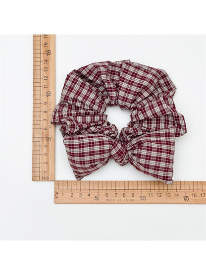 Gifty - Plaid Bow Scrunchie Hair Tie
