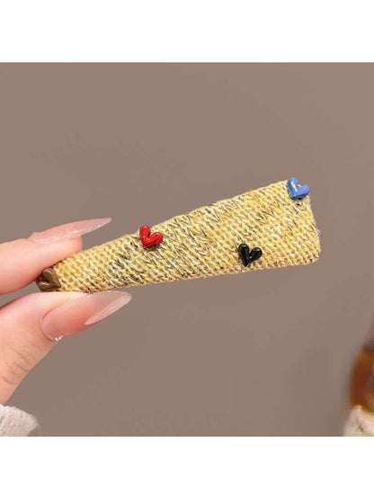 Beau - Color-Blocked Heart-Shaped Hair Clip
