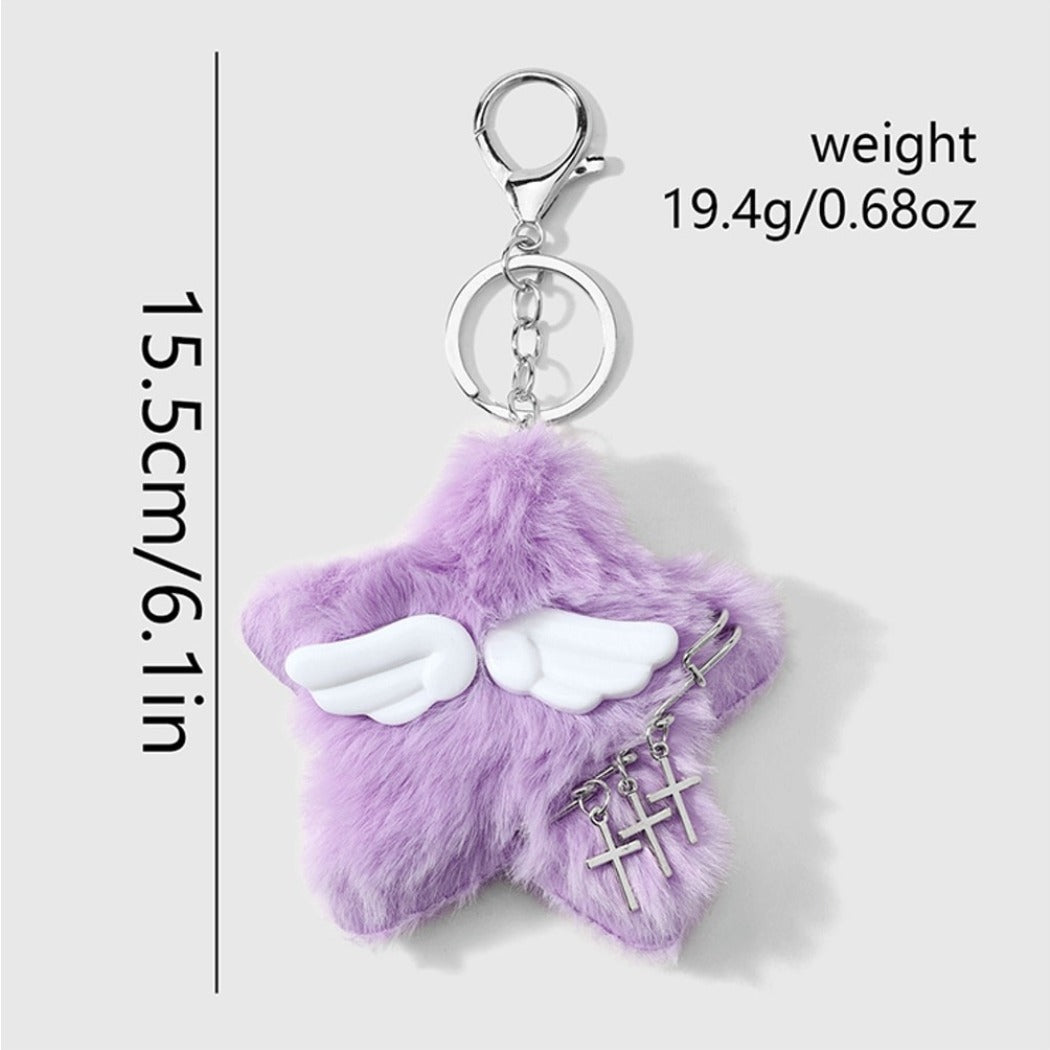Keypus - Cartoon Plush Wing Star Keychain