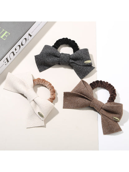 Gifty - Solid Color Simple Bow Hair Tie
