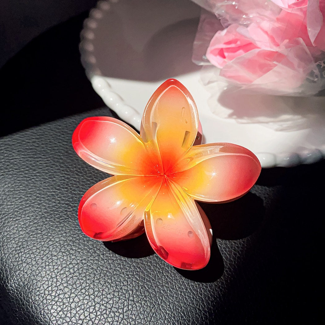 Beau - Bright Flower Shaped Glossy Claw Clip