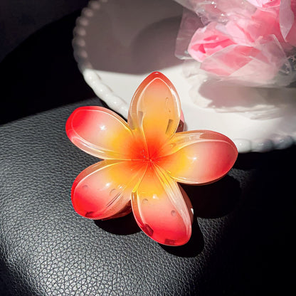 Beau - Bright Flower Shaped Glossy Claw Clip