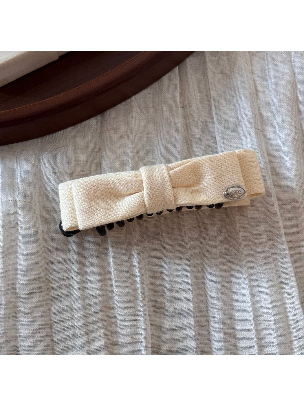 Beau - Fabric Bow High Ponytail Banana Clip