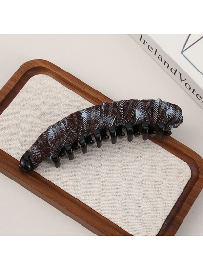 Beau - Minimal Striped Plaid Banana Clip