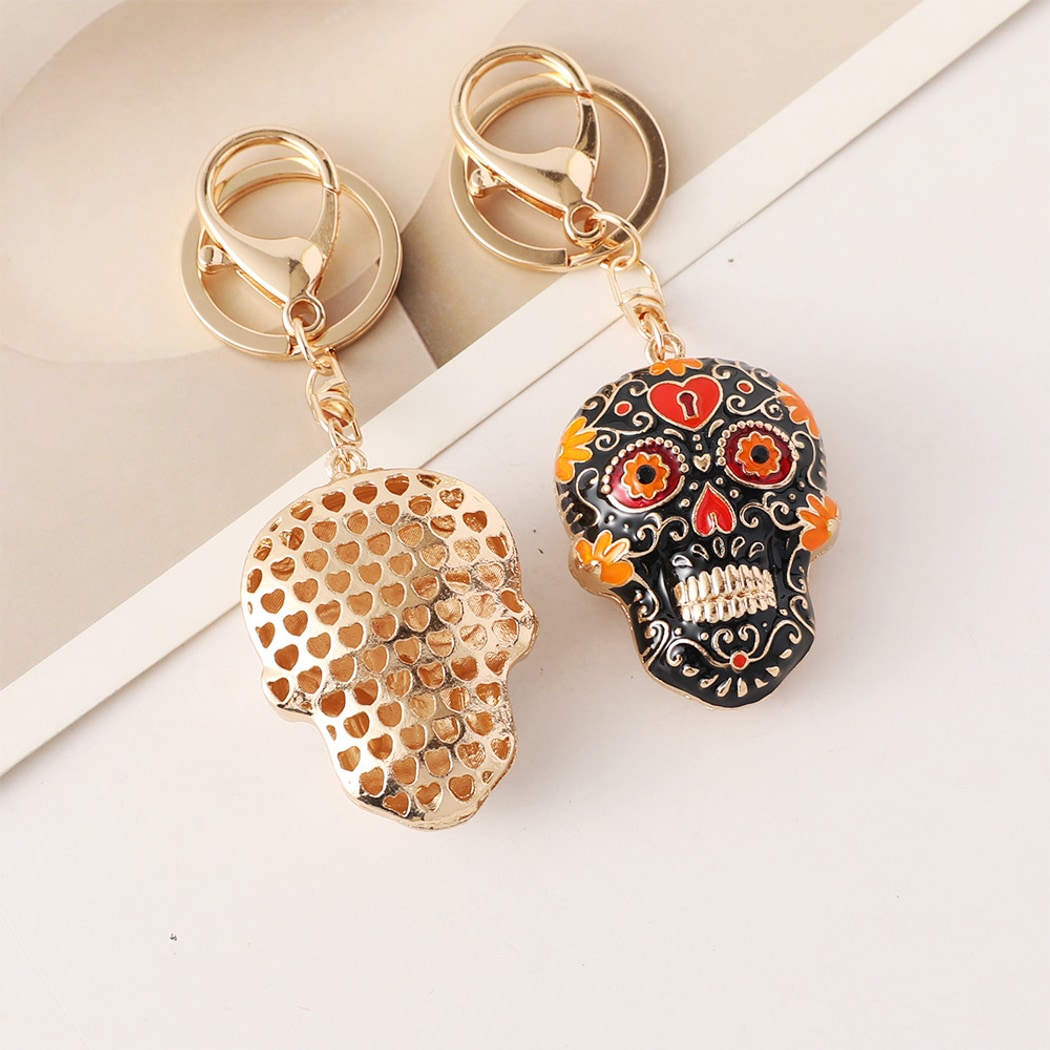 Keypus - Halloween Skull Pattern Bag Charm Keychain