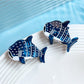 Beau - Glossy Whale Motif Acetate Claw Clip