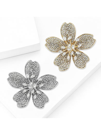 Brovia - Cherry Blossom Flower Shape Alloy Brooch