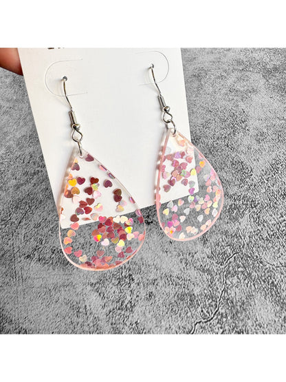 Earedge - Cute Teardrop Heart Earrings
