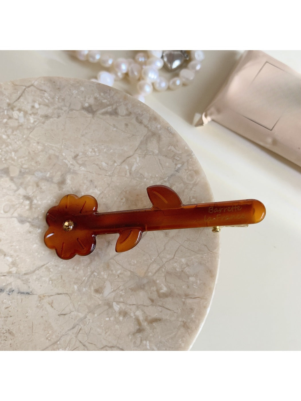 Beau - Simple Floral Acetate Hair Clip