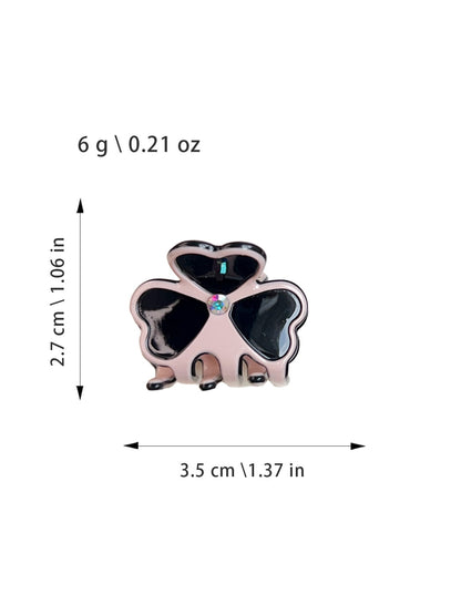 Beau - Acetate Three Petal Flower Alloy Claw Clip