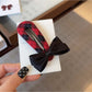 Beau - Polyester Alloy Bow Snap Hair Clip